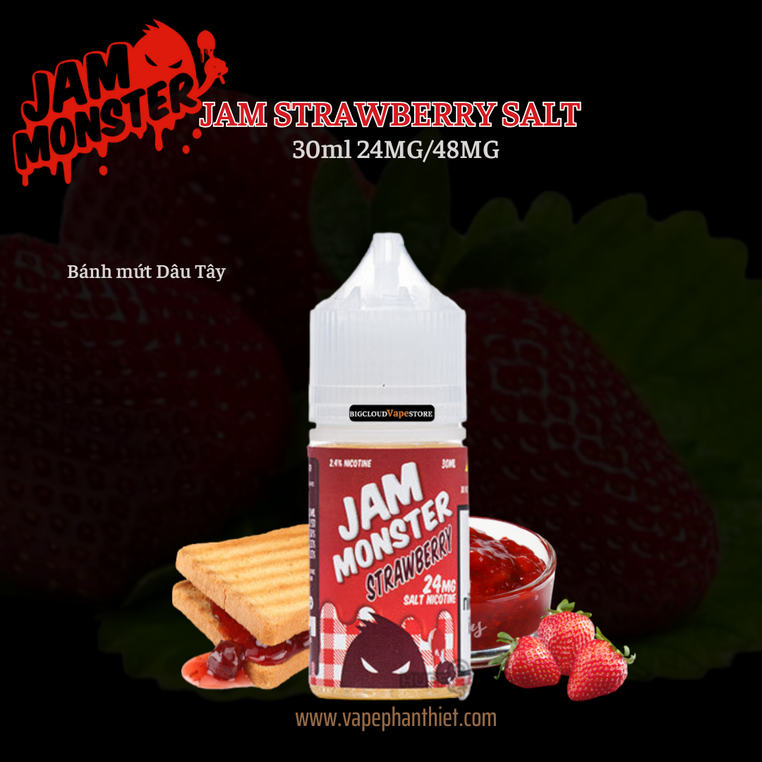 Jam Monster Bánh mứt Dâu 30ml 24MG-48MG